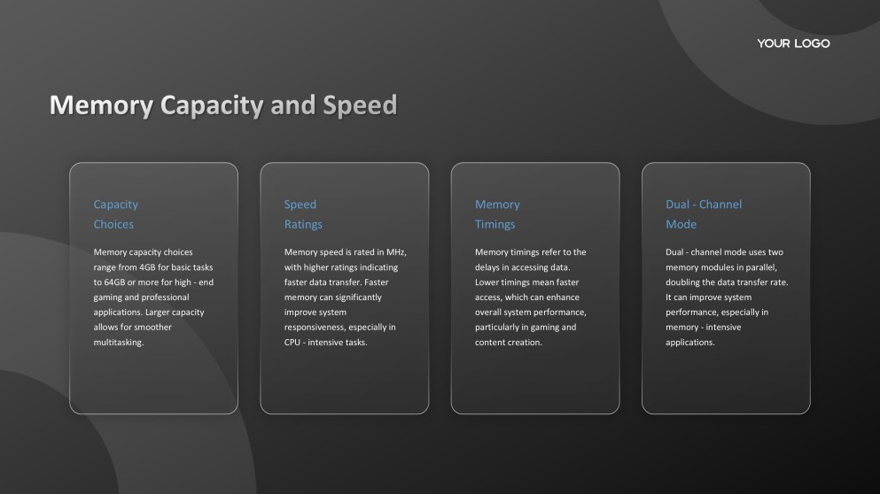 Черная современная технологическая презентация компьютерного оборудования PPT с изображениями