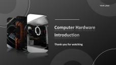 Черная современная технологическая презентация компьютерного оборудования PPT с изображениями