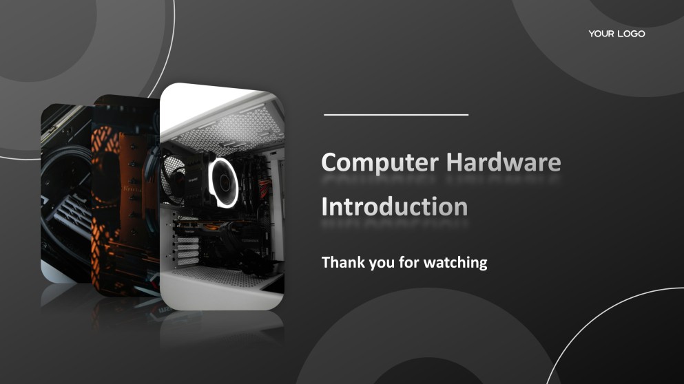 Черная современная технологическая презентация компьютерного оборудования PPT с изображениями