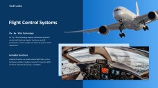Blue Aviation PPT Template featuring Polished Plane Imagery