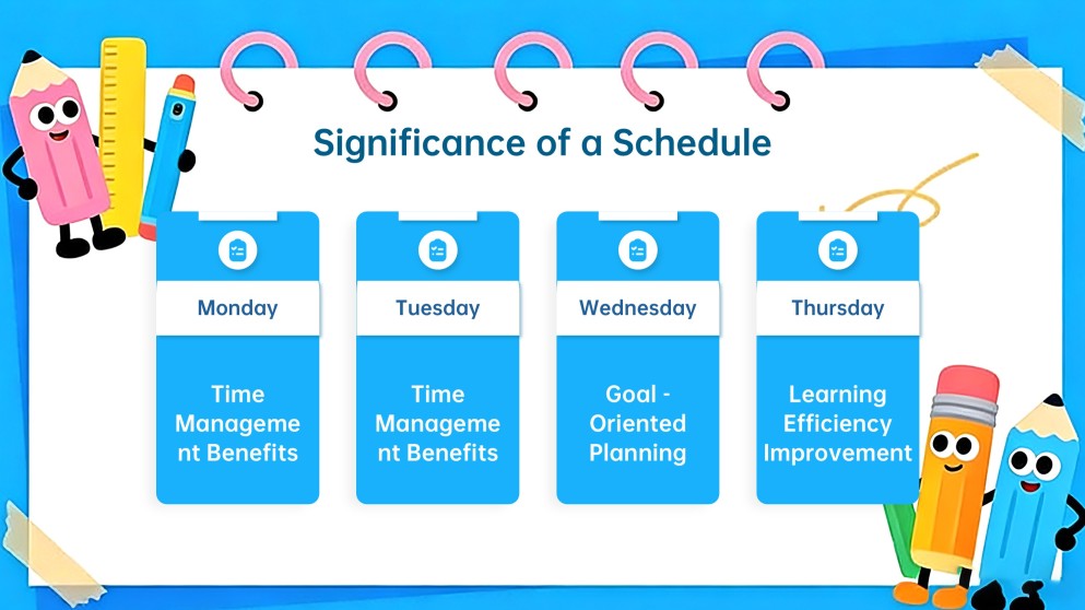 藍色可愛動畫課程PPT模板