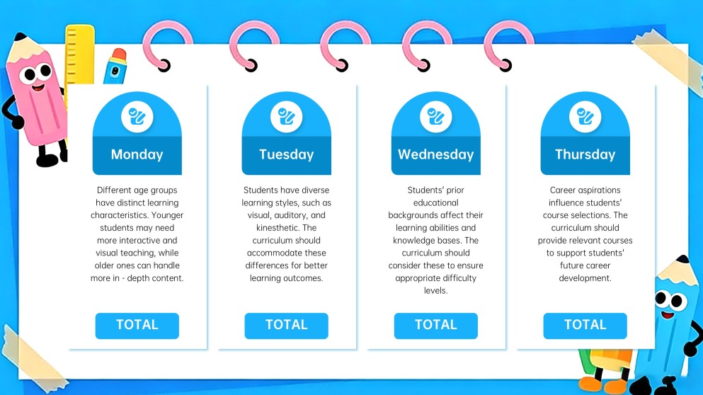 藍色可愛動畫課程PPT模板