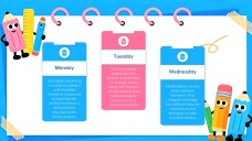 藍色可愛動畫課程PPT模板