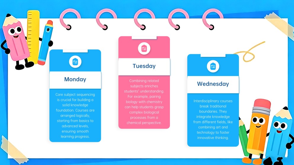 藍色可愛動畫課程PPT模板