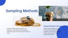 Templat PowerPoint Statistik Minimalis Biru