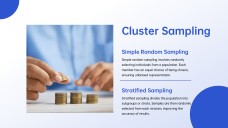 Templat PowerPoint Statistik Minimalis Biru