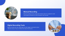 Templat PowerPoint Statistik Minimalis Biru