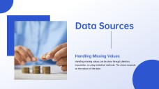 Templat PowerPoint Statistik Minimalis Biru