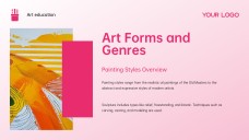 분홍색 예술사 및 교육 예술 파워포인트 템플릿