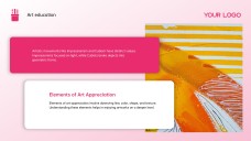 분홍색 예술사 및 교육 예술 파워포인트 템플릿