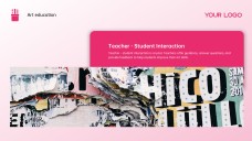 분홍색 예술사 및 교육 예술 파워포인트 템플릿