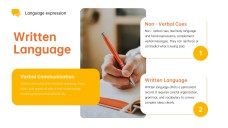 可愛及充滿活力的黃色語言發展PPT模板