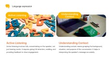 可愛及充滿活力的黃色語言發展PPT模板