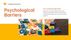 可愛及充滿活力的黃色語言發展PPT模板