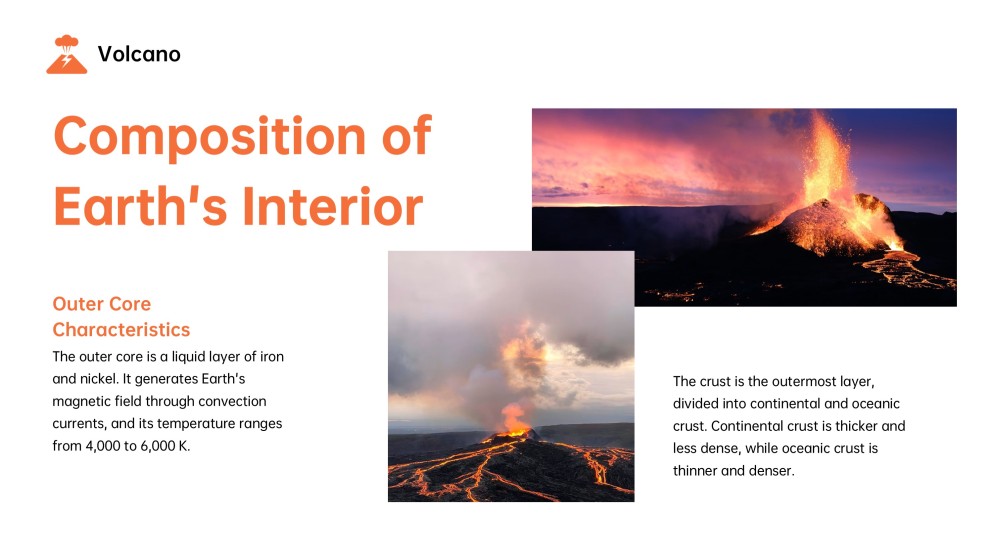 Volcano and Lava PPT for School