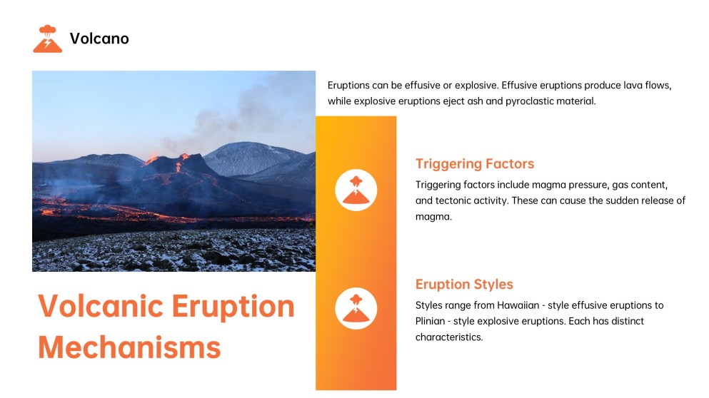 Volcano and Lava PPT for School