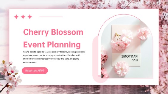 Cherry Blossom Background PPT Template
