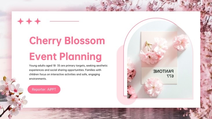 Cherry Blossom Background PPT Template