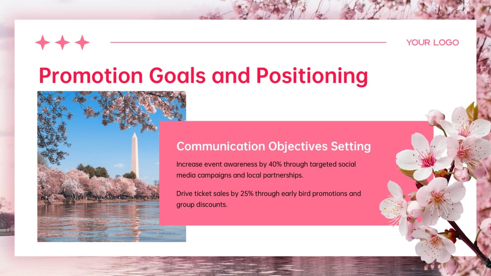 Cherry Blossom Background PPT Template