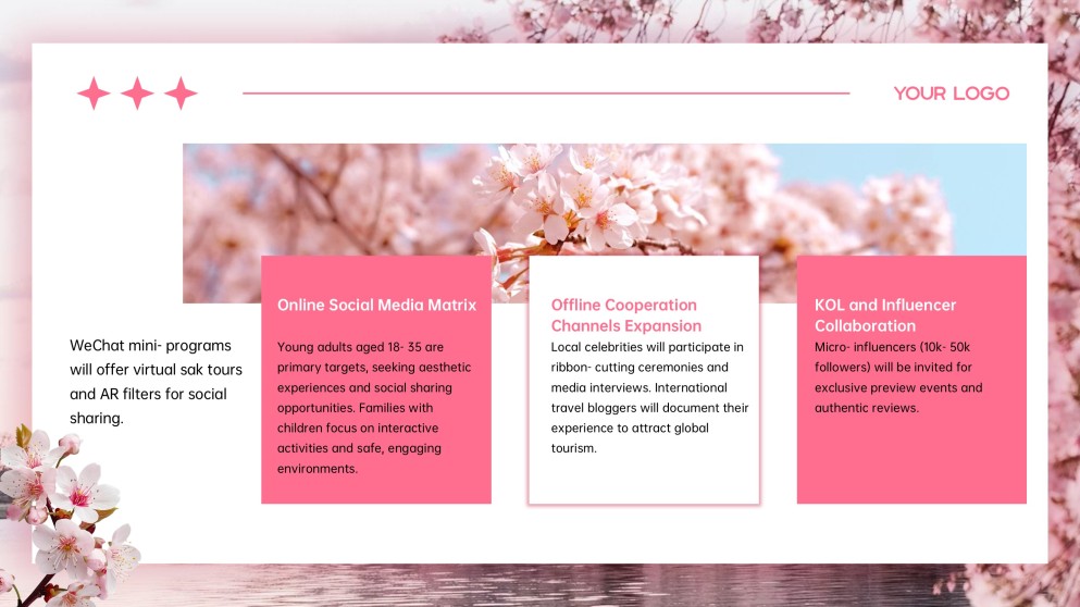 Cherry Blossom Background PPT Template