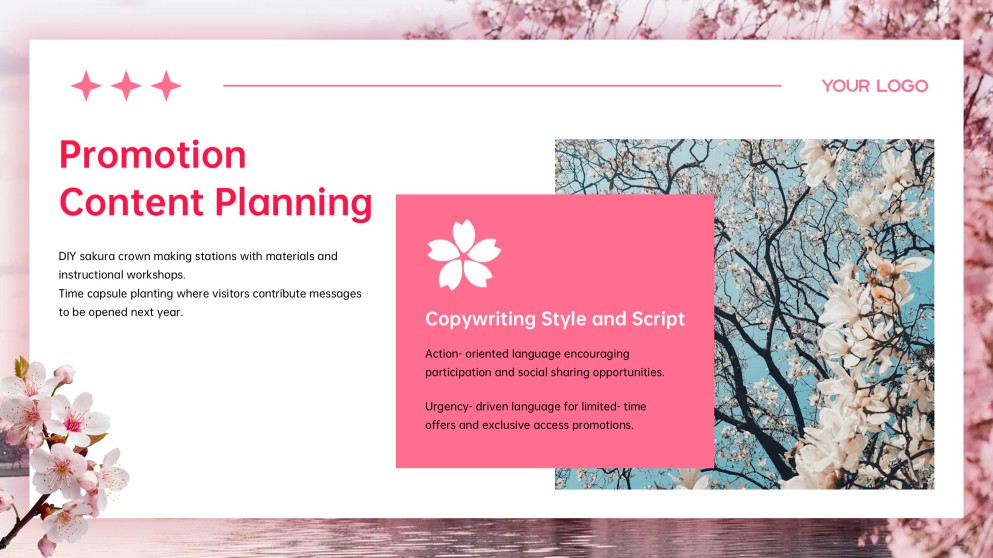 Cherry Blossom Background PPT Template