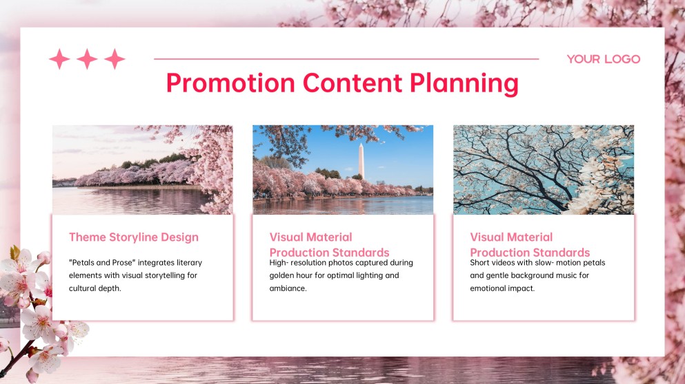 Cherry Blossom Background PPT Template