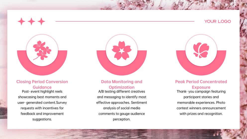 Cherry Blossom Background PPT Template