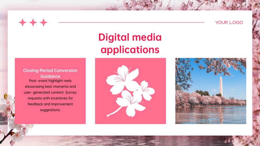Cherry Blossom Background PPT Template