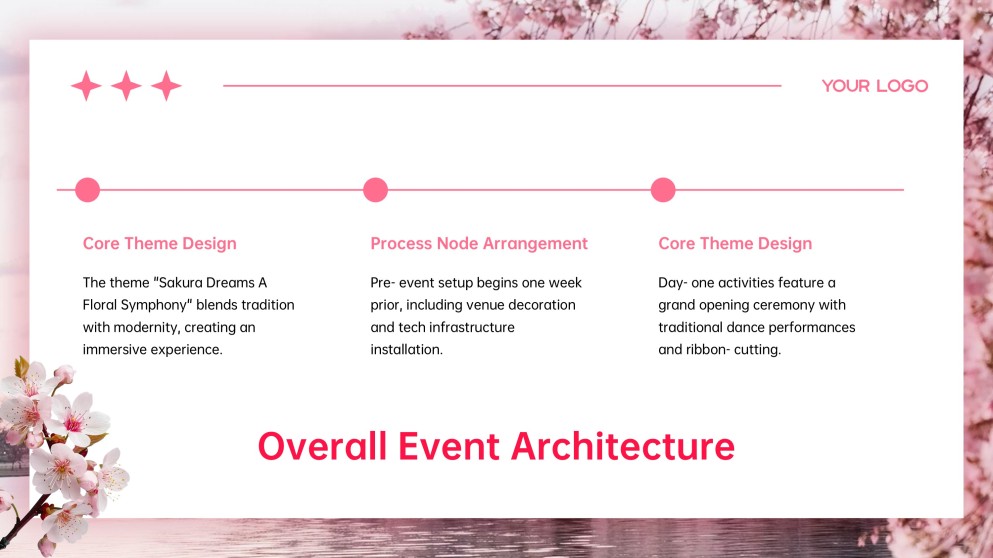 Cherry Blossom Background PPT Template