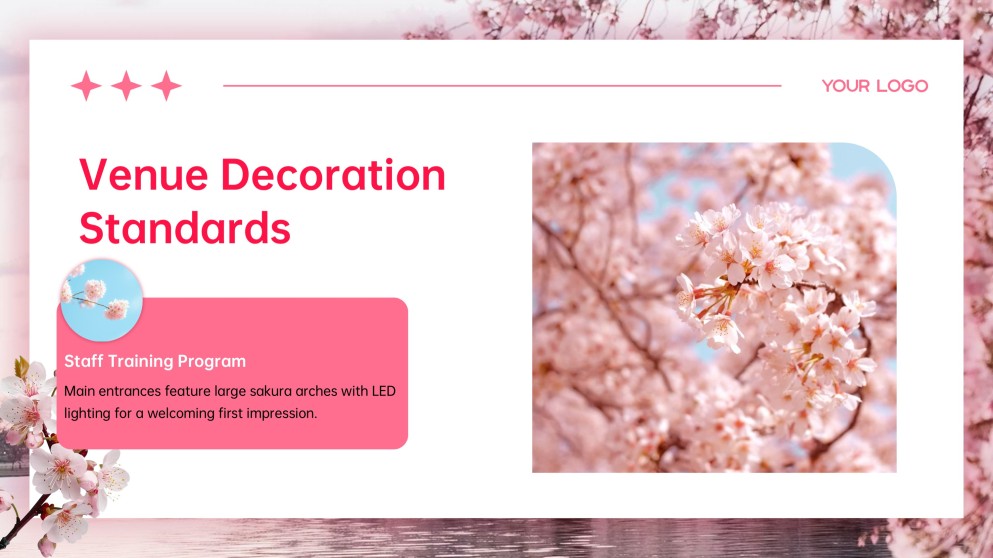 Cherry Blossom Background PPT Template