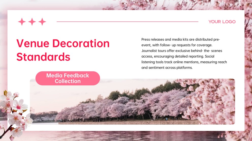 Cherry Blossom Background PPT Template