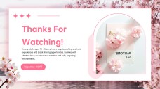 Cherry Blossom Background PPT Template