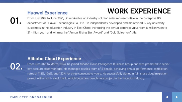 Northstar manager onboarding communication example slide 3