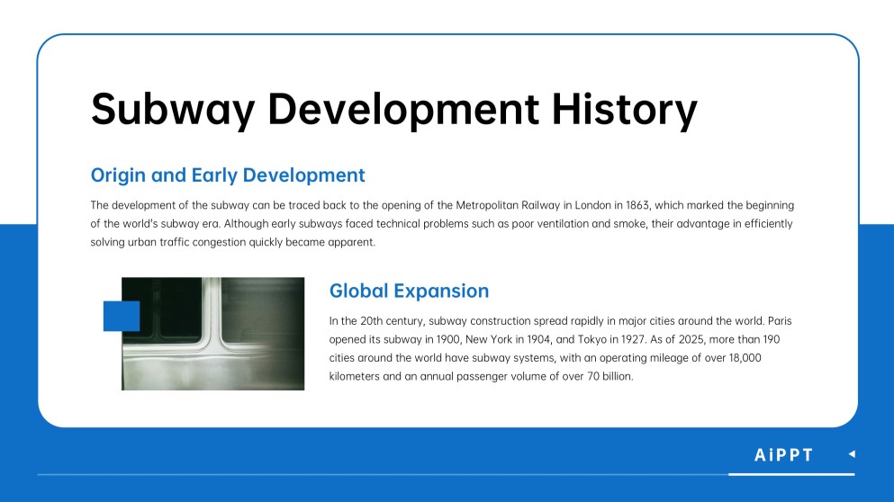 Subway History and Regulation PPT