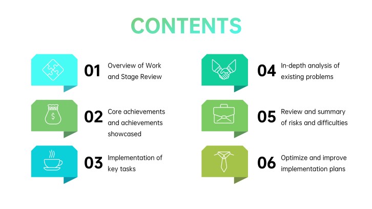 6-Item PowerPoint Slide