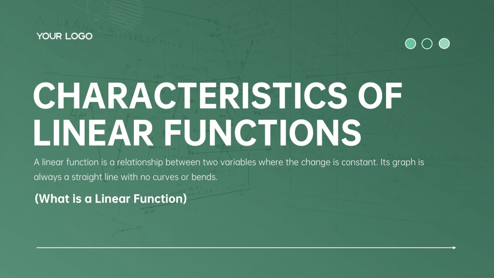 Characteristics of Linear Functions PPT