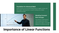 Characteristics of Linear Functions PPT