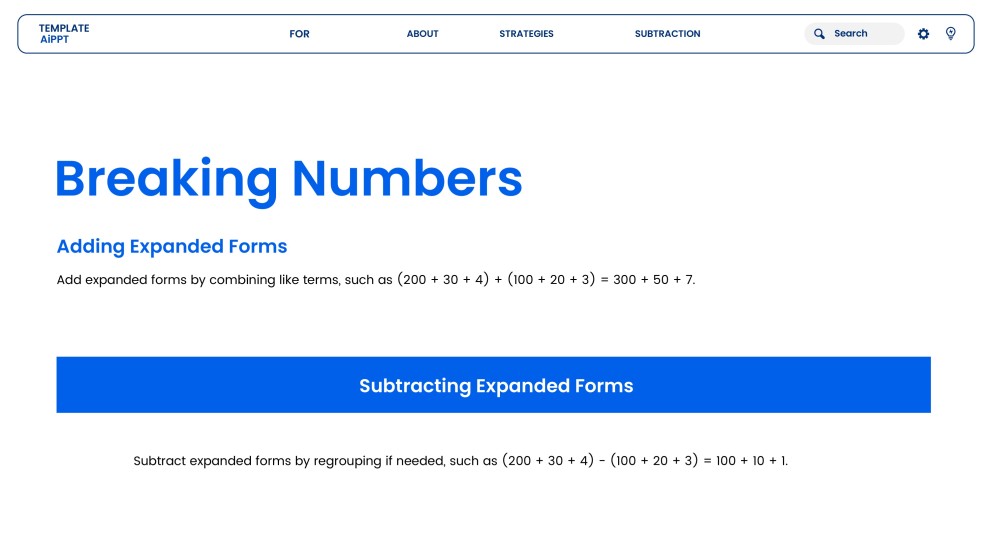 Addition and Subtraction Strategies PPT