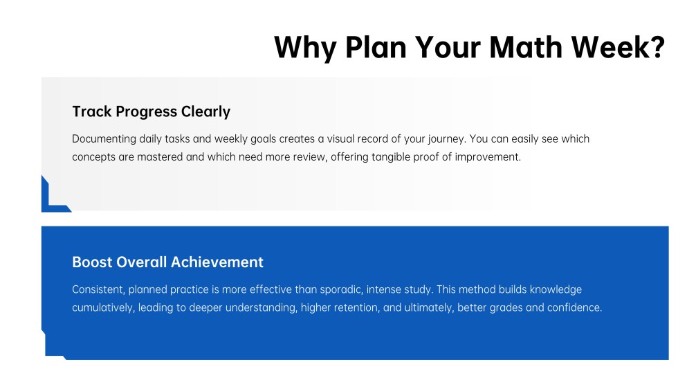 Math Weekly Planner PPT