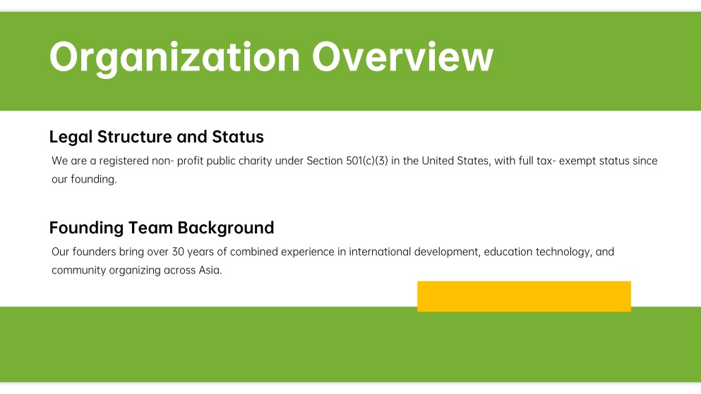 NGO Business Plan PPT
