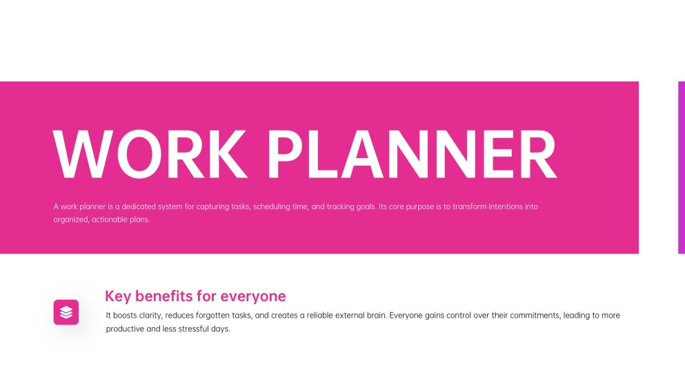 Weekly Work Planner PPT