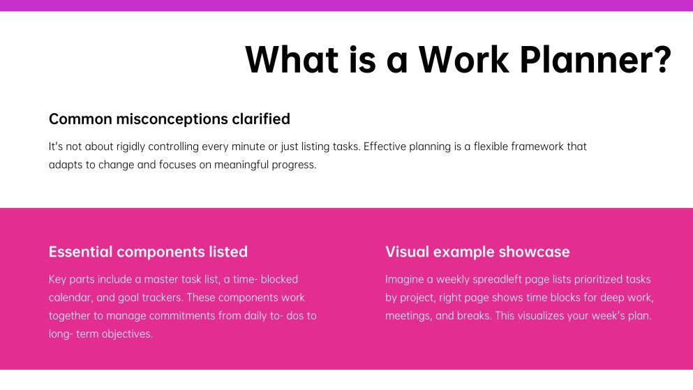 Weekly Work Planner PPT