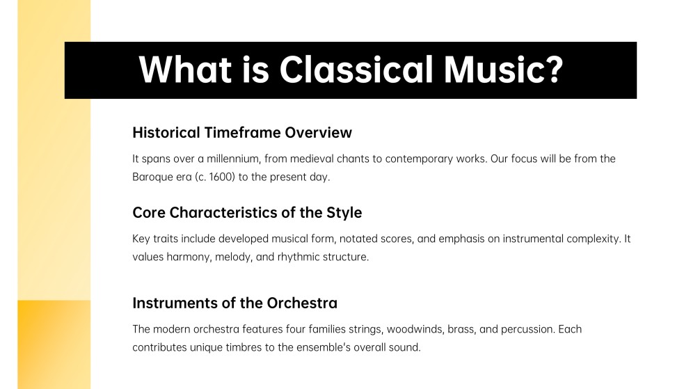 Classical Music History Class Presentation