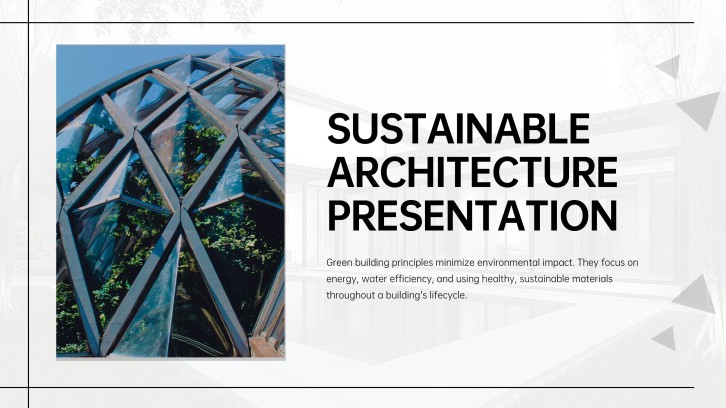 Sustainable Architecture Introduction Presentation