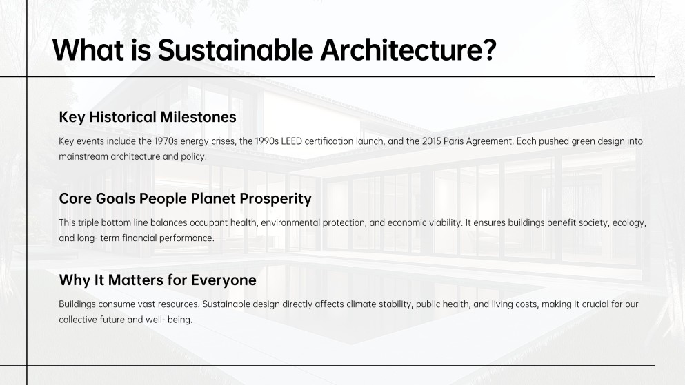 Sustainable Architecture Introduction Presentation