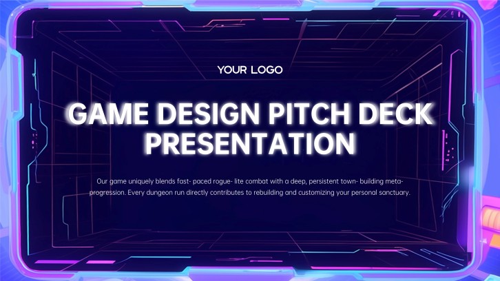 Präsentation für ein Game-Design-Pitch Deck