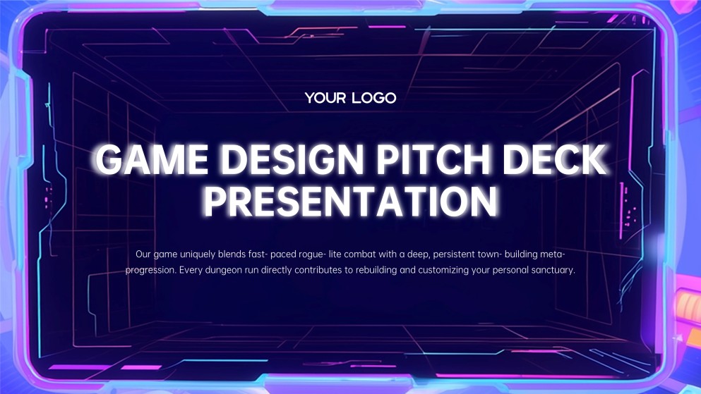Präsentation für ein Game-Design-Pitch Deck