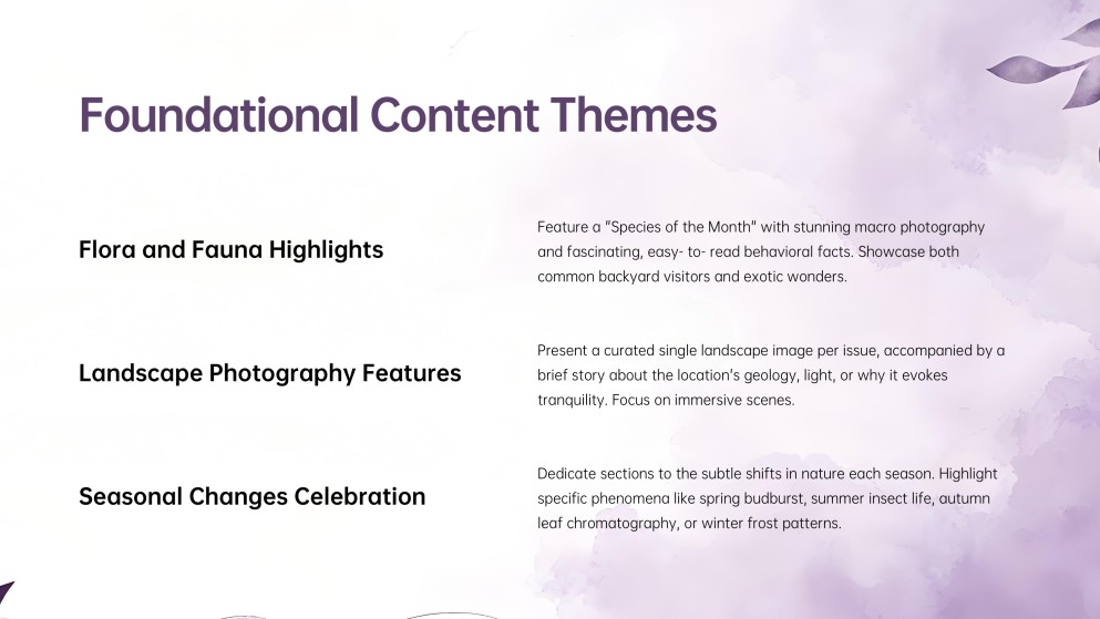 Nature Style Aesthetic Newsletter Presentation