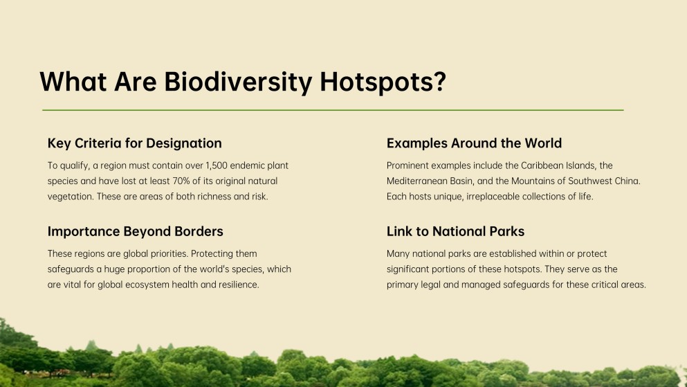 Biodiversity Hotspots: National Parks Presentation
