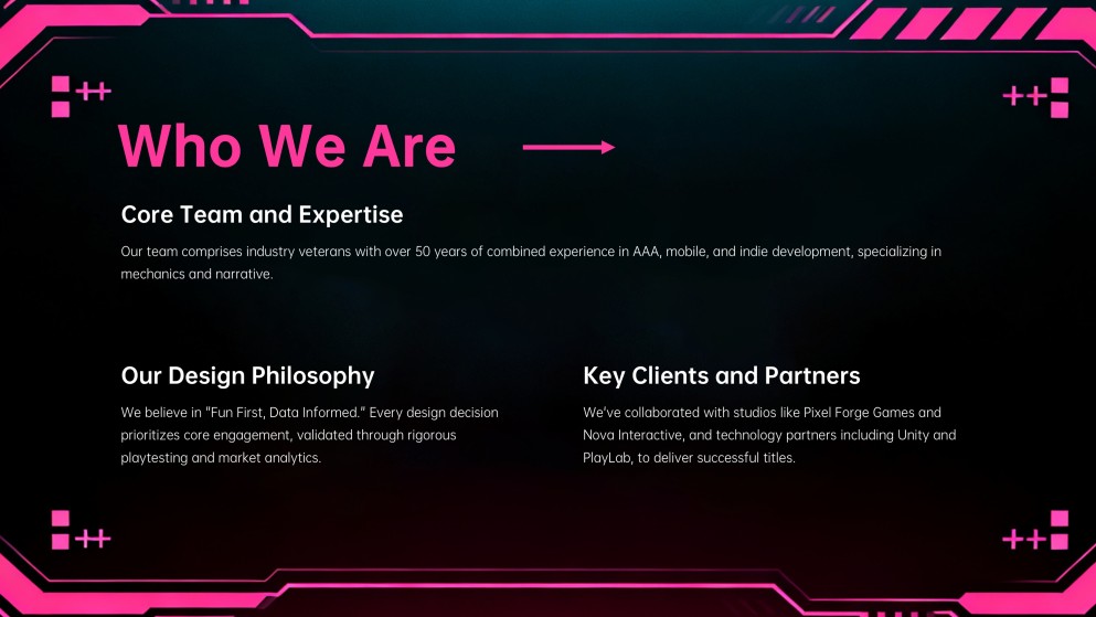 Game Design Agency Launch Presentation